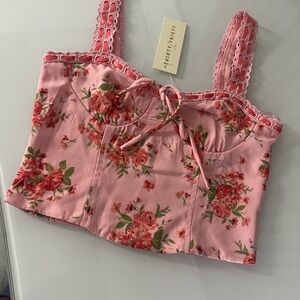 Floral Pink Crop Top
#119